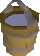 A bucket filled with water.