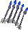 A detailed image of some sapphire bolts.