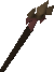 A detailed view of a Corrupt dragon spear.