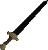 A detailed image of a black 2h sword.