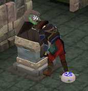 A player thieving a chest