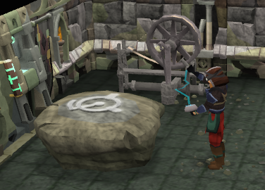 A player making runes using rune essence