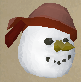 Pirate snowman detail