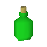 A detailed image of a bottle of green dye.