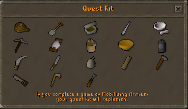 Inside a Quest kit inventory.