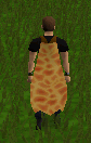 A player wearing the fire cape