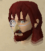 A players chathead when wearing the fake monocle, moustache and nose