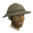 A player's chathead with a pith helmet worn.