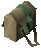 A detailed image of a green satchel.