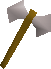 A detailed image of a white battleaxe.