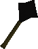 A detailed image of a black mace.