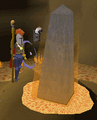 A player charging a fire orb.