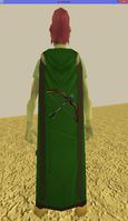 A player wearing a trimmed ranging cape