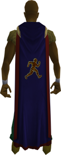 A player wearing the trimmed Agility cape (t).