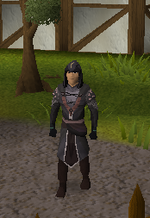 A player wearing the full darkmeyer disguise.