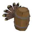 A turkey in a barrel.