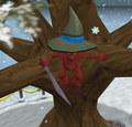 The imp in a tree.