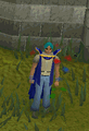 A player performing the old Magic Skillcape emote before its graphical update on 25 May 2010.