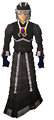 A player wearing a full melee-set, with Void melee helm.