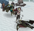 Sakirth sneaks up Behind Lucien with the Staff of Armadyl