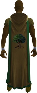 A player wearing a trimmed Woodcutting cape.