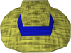 A detailed image of a blue boater.