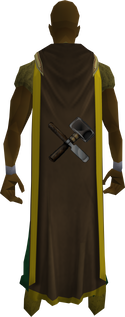 A player wearing a trimmed Crafting cape (t).