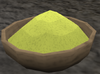 A detailed image of some yellow powder.