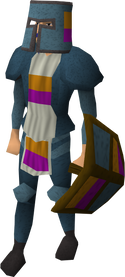 A player wield the Rune helm (h2).