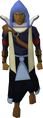 A trimmed Defence cape seen from the front.