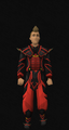 A red Dragon ceremonial set. (female)