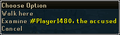 The right-click option of a "player" accused of botting.