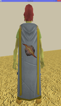 A player wearing a trimmed Runecrafting cape