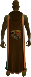 A player wearing the trimmed Dungeoneering cape (t).