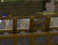 The pillory during the Draynor Bank Robbery.