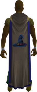 A player wearing a trimmed Magic cape.