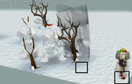Trap the Ice Titans here (far South-east) and run back and forth to avoid Lucien's attacks.
