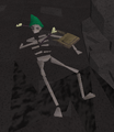The skeleton of a dead explorer, found on the first floor of the stronghold