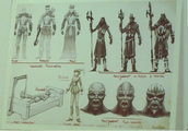 Mahjarrat concept art - Main characters