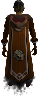 A player wearing the Dungeoneering master cape.