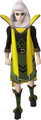 A trimmed Prayer cape seen from the front .