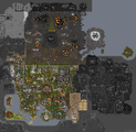A map showing areas available to free-to-play players.