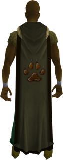 A player wearing a trimmed hunter cape.