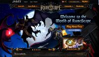 The battle with Vanstrom Klause, featured in a banner on the new RuneScape site.