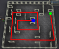 One of the mazes in the telekinetic theatre with 10 moves.