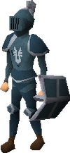 A player wearing Armadyl armour.