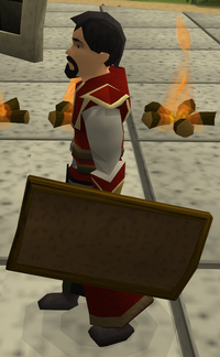 A player wielding a Bronze sq shield.