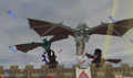 Dragons fly over Varrock Castle.