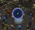 Wizards, Esslings and Players surround the rift.