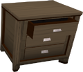An opened chest of drawers